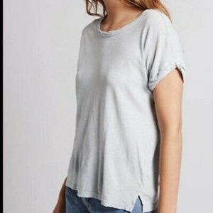 Current Elliot | Pearl Blue Rolled Crew Tee